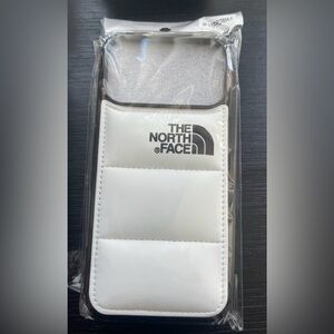 The North Face White Puffer iPhone 17 Pro Max Phone Case with Black Trim!